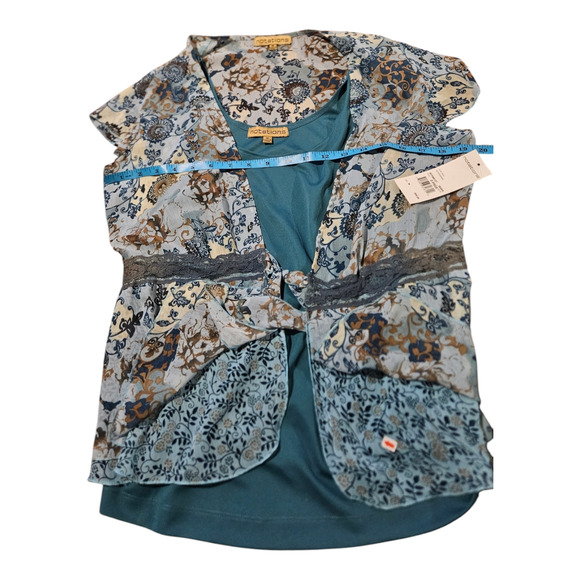 Notations Medium Blue Short Sleeve Shirt - Picture 6 of 7